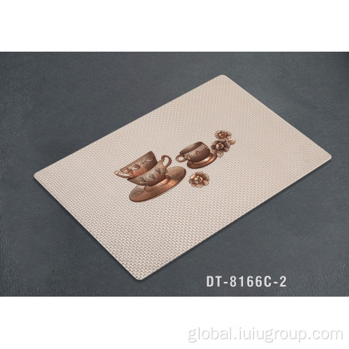 Red Placemats PVC Hyacinth Disposable Dining Mat Manufactory